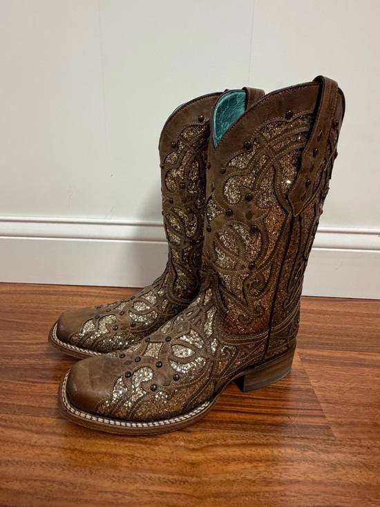 Corral Shoes - Corral Glitter Inlay Cowboy Boots